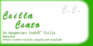 csilla csato business card